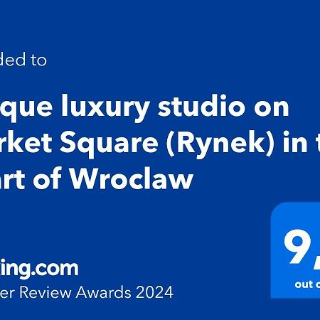 Unique Luxury Studio On Market Square Leilighet Wrocław Eksteriør bilde